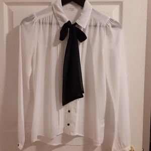 Guess Sheer White Blouse